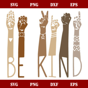 Be Kind Hand Sign Language SVG