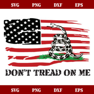 American Flag Dont Tread On Me SVG