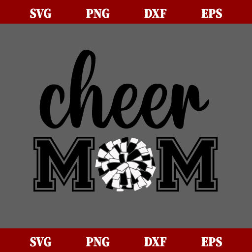 Cheer Mom Pom Pom SVG