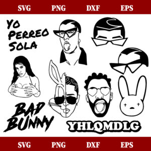 Bad Bunny Yo Perreo Sola El Conejo Malo SVG