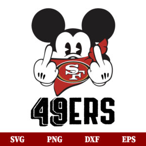 49ers Mickey Mouse NFL SVG