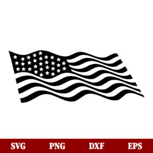 SVG Wavy American Flag SVG