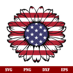 American Sunflower Flag SVG