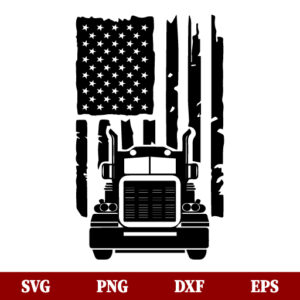 SVG American Trucker Flag SVG