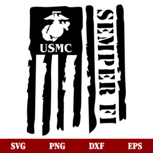 US Marine Corp Flag SVG