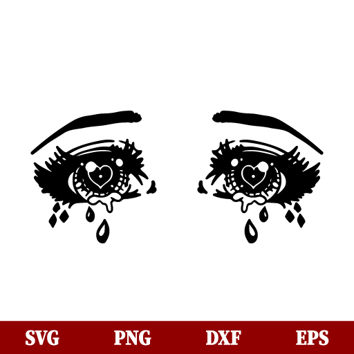 SVG Anime Eyes SVG, Sailor Moon SVG, Euphoria Tears SVG, Crying Eyes ...