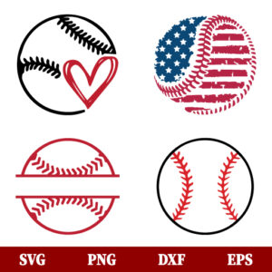 Baseball Split Monogram SVG