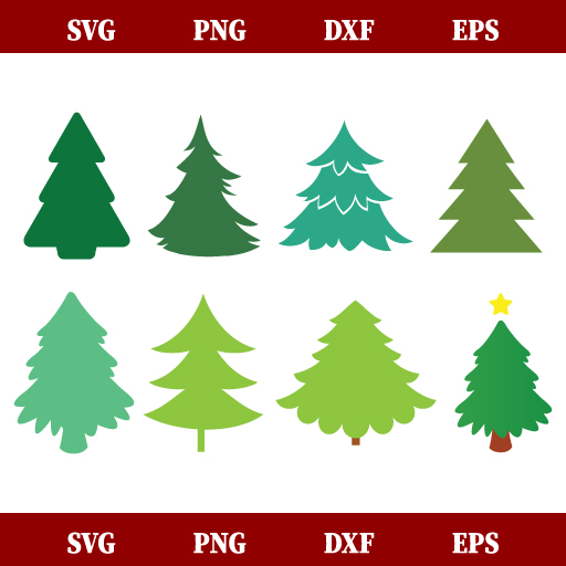 Christmas Trees Bundle SVG