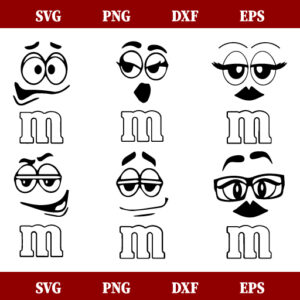 M and M Faces SVG