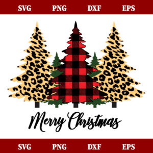 Christmas Tree Leopard Print SVG