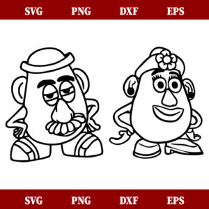 Mr and Mrs Potato Head SVG