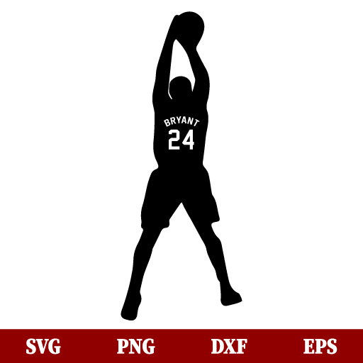 Kobe Bryant Playing Baksetball SVG
