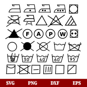 Laundry Symbols SVG