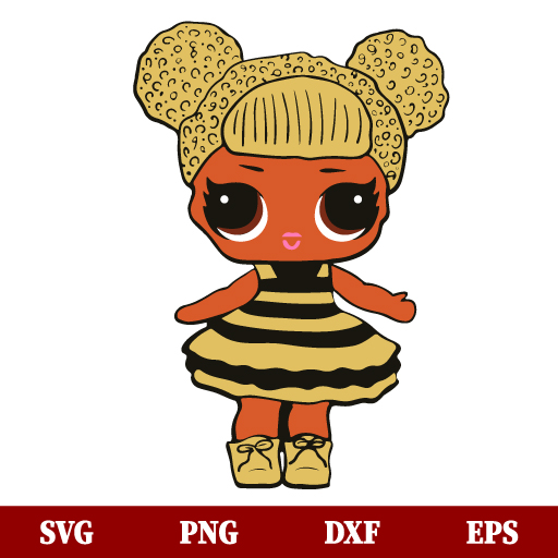 Queen Bee Lol Doll SVG for Cricut, Cartoon SVG