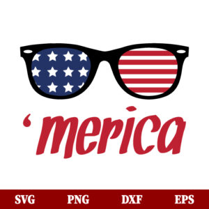 Merica American Flag Sunglasses SVG