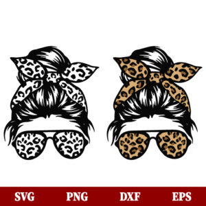 SVG Leopard Mom Skull SVG
