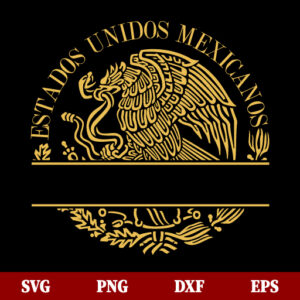 SVG Mexico Flag Split Monogram SVG