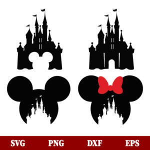 SVG Mickey Minnie Mouse Castle SVG