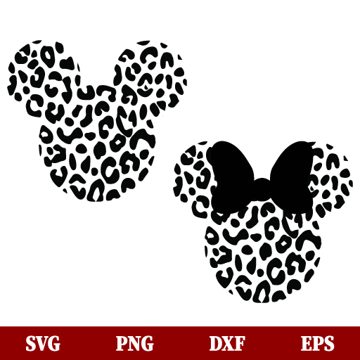 SVG Mickey Minnie Leopard SVG