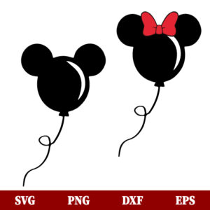SVG Mickey Minnie Mouse Balloon SVG
