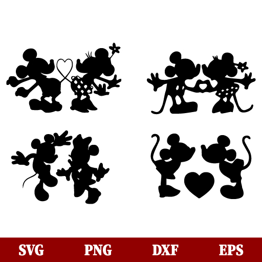 SVG Mickey Minnie Mouse Love SVG