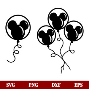 SVG Mickey Mouse Balloons SVG