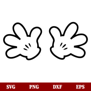 SVG Mickey Mouse Gloves SVG