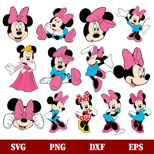SVG Minnie Mouse Bundle SVG