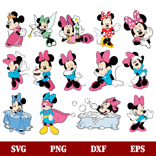 SVG Minnie Mouse Princess SVG