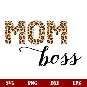 SVG Leopard Mom Boss SVG