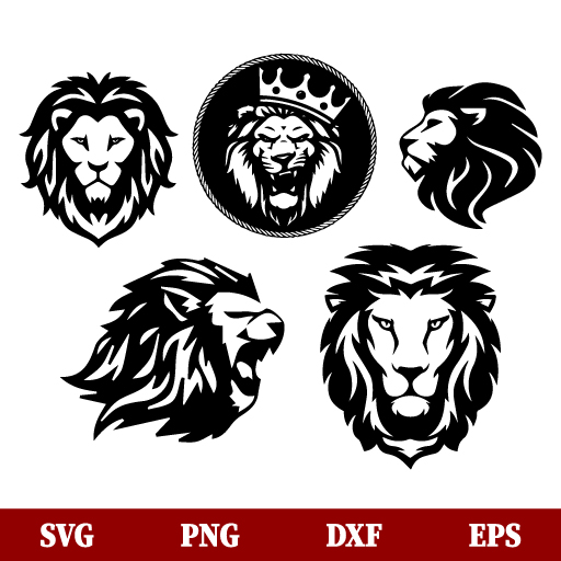 Lion Face SVG