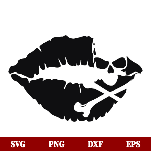 Lips Skull SVG